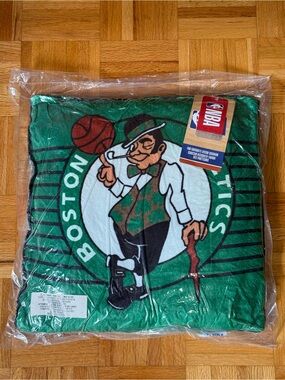 NBA Boston Celtics Green and White Logo Decorative Pillow